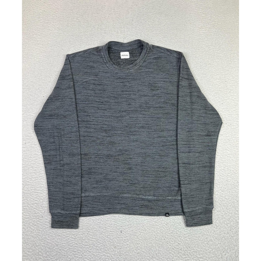 MeUndies Sweater Mens Small Gray Knit Crewneck Pullover Rayon Blend Soft